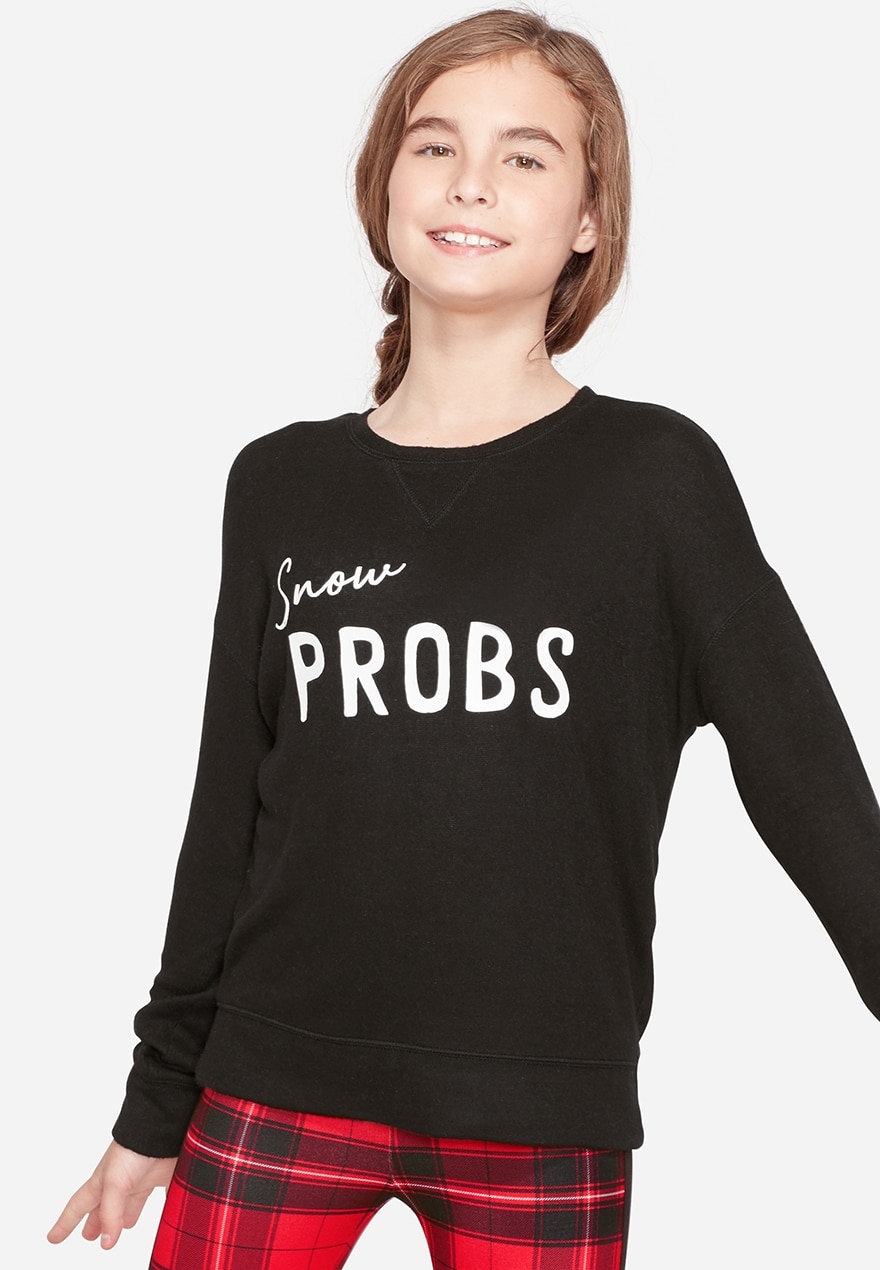 Snuggly soft graphic sweatshirt